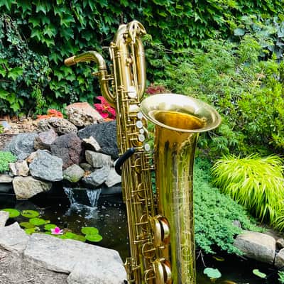 Couf Superba 1 low A bari sax w/ new case image 1