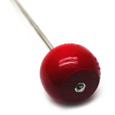 Kick Bass Drum Pedal Mallet Red Wood Beater Head Percussion Accessory image 2