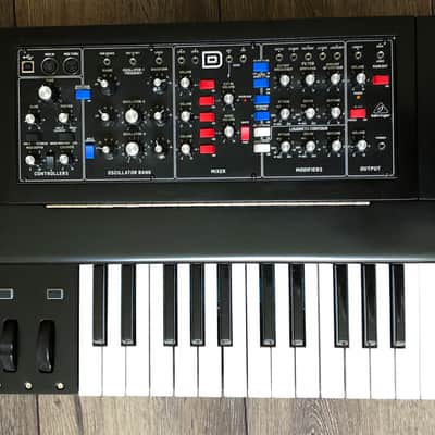 Custom 25 Note Keybed & Enclosure for Behringer Model D 2019 Black Stain image 3