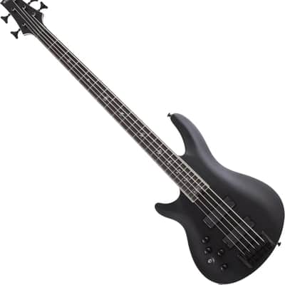 Schecter SLS ELITE-5 Evil Twin Left Hand Electric Bass in Satin Black image 1