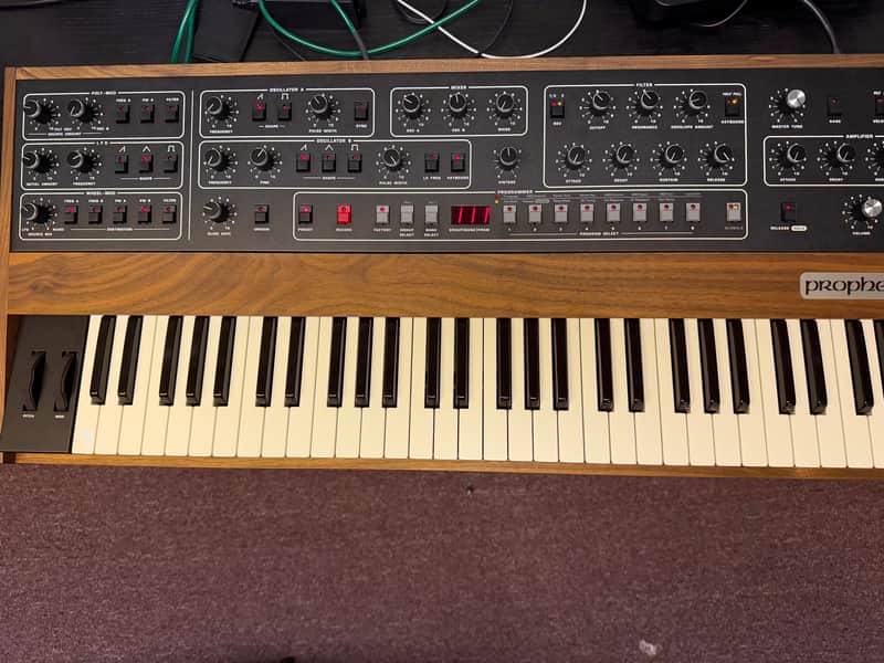 Immagine Sequential Prophet-5 61-Key 5-Voice Polyphonic Synthesizer 2020 - Present - Black with Wood Sides - 1
