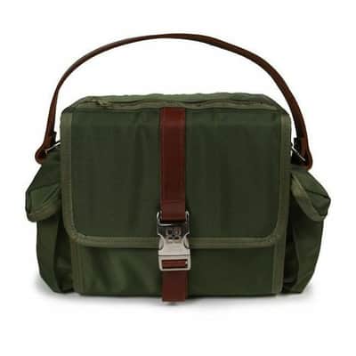 Tucker & Bloom DJ Sidekick 45 7" Vinyl Record DJ Bag 100 (olive ballistic) image 1