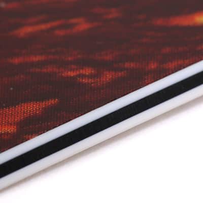 SSS 11 Hole Strat Guitar Pickguard for Fender USA/Mexico Made Standard Stratocaster Modern Style Guitar Parts,4Ply Red Tortoise image 4