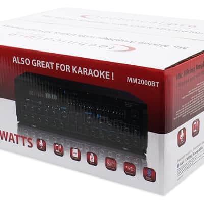 Immagine Technical Pro MM2000BT Powered Bluetooth Microphone Mixer Amplifier Amp SD, USB - 11
