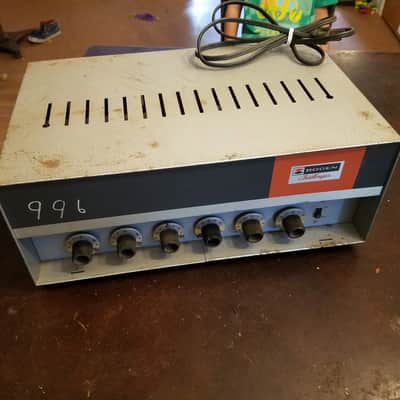 Bogen CHB50 Challenger 6L6 Tube PA Amp Guitar CHB 50 1963 Grey Mottled Steel image 6
