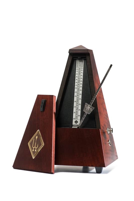 Wittner 811M Pyramid Metronome, Mahogany Wooden Case with Bell, Matte Finish image 1