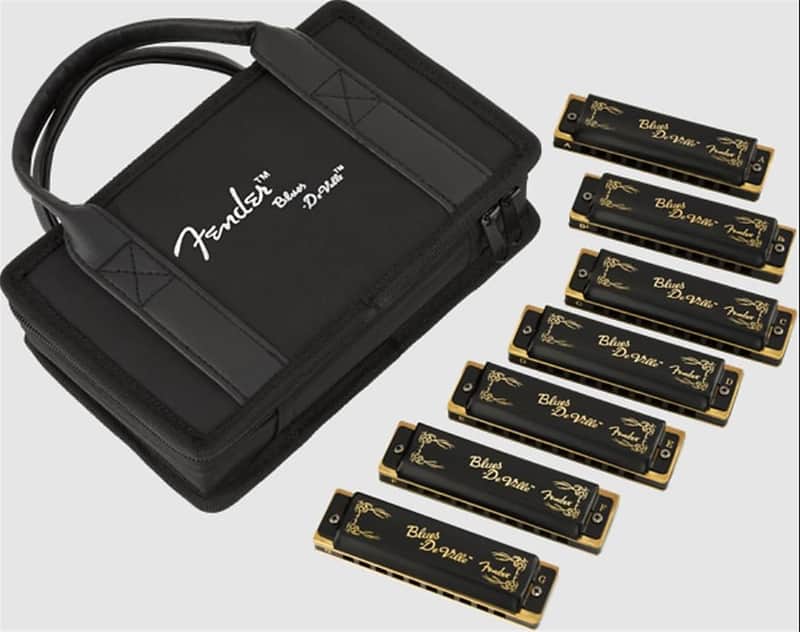 Fender Blues DeVille Harmonica, Pack of 7, with Case Bild 1