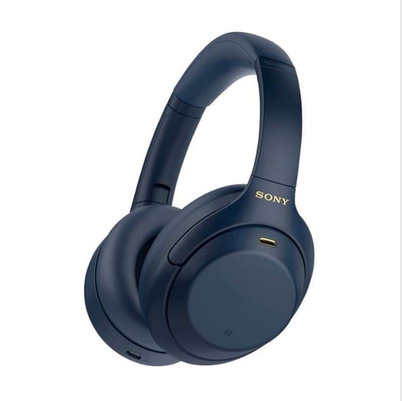 Sony WH-1000XM4 Wireless Active Noise Canceling Over-Ear Headphones - Blue Bild 1