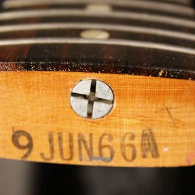 Fender Musicmaster II refinished string-thru modification 1966 Red image 21