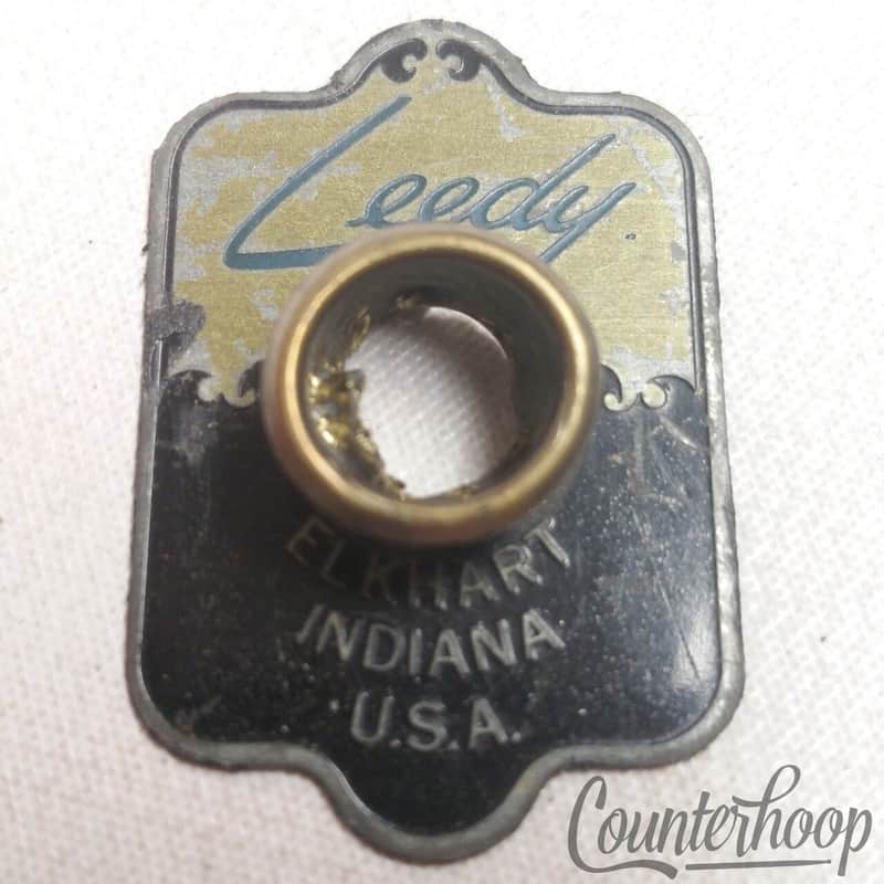 *Leedy Blue/Brass Elkhart Badge Drum Logo+Grommet Snare/Tom/Bass Vintage 1949-50 image 1