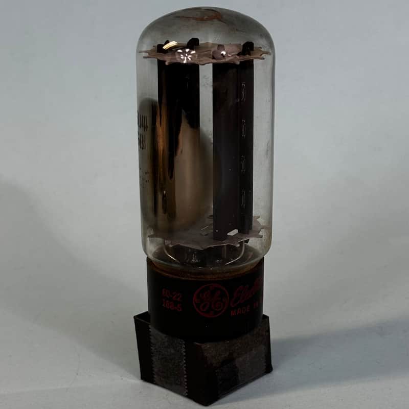 1960 General Electric 5U4GB Vintage GE Gray Plate Side Getter Rectifier TubeT403 image 1