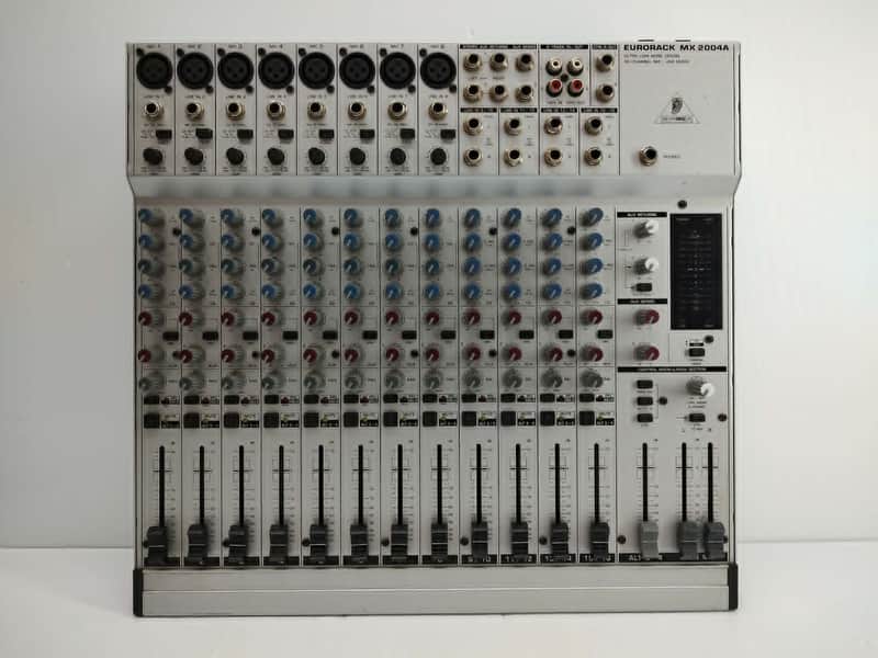 Behringer Eurorack MX2004A 20-Channel Mic / Line Mixer 2000s - Silver image 1