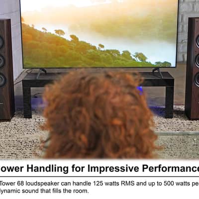 Rockville 1000 Watt Bluetooth Stereo Home Receiver+(2) Dark Wood Tower Speakers image 22
