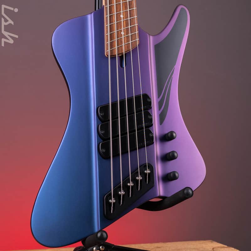 Dingwall D-Roc Standard 5-String Bass Matte Blue to Purple Colorshift B-Stock image 1