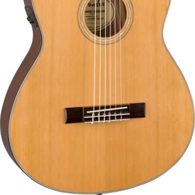 Fender CN-140SCE Nylon Thinline, Walnut Fingerboard, Natural w/Case image 3