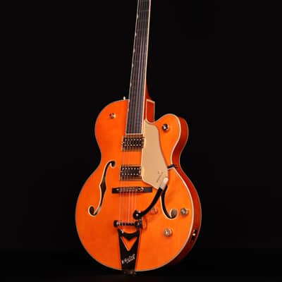 Gretsch Synchromatic Nashville Hollow Body Single-Cut, Ebony FB, 50's Orange Stain image 6