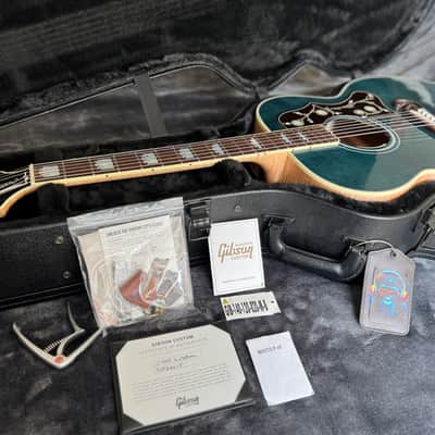 Gibson SJ-200 Custom Shop Made 2 Measure Limited Edition 2024 Blue Top - Natural Flame Back image 24
