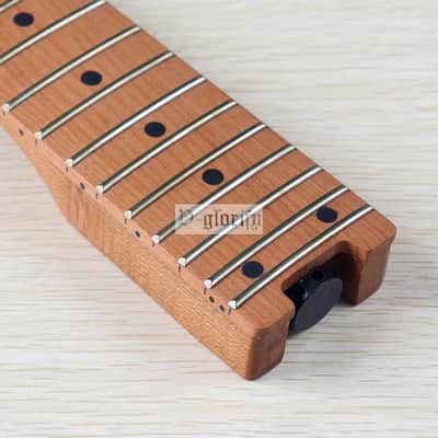 Roasted Maple Wood Headless Guitar 24 Frets Neck image 6