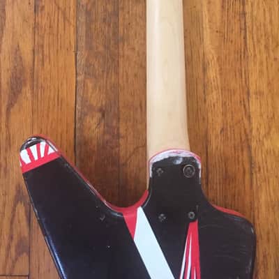 Dean ML EVH Frankenstein red, white black Dimebag Darrel meets Eddie Van Halen image 8