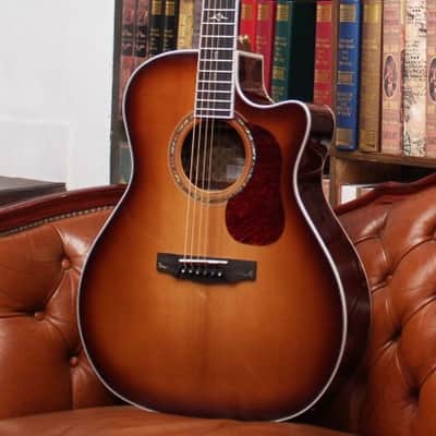Cort GOLD A8 LB | Gold Series A8 Grand Auditorium Acoustic / Electric Cutaway Guitar. Light Burst. New with Full Warranty! image 8