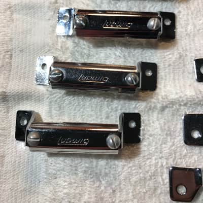Ludwig P32 NOS Snare Butts (4) and 2 +2 other Snare Butts 1980's - Chrome image 1