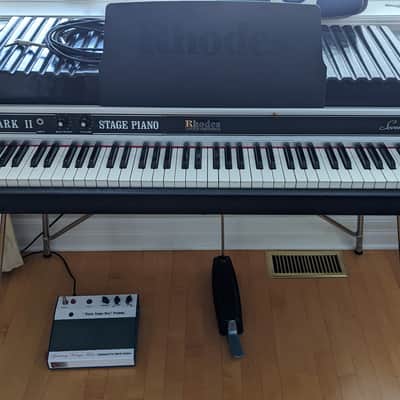 Rhodes Mark II Stage 73-Key Electric Piano 1979 - 1983 - Black Flat Top image 1