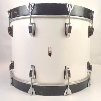 Ludwig 14x22"White Cortex 6Ply Maple Rockers Bass Drum Black/White Badge Kick US image 1