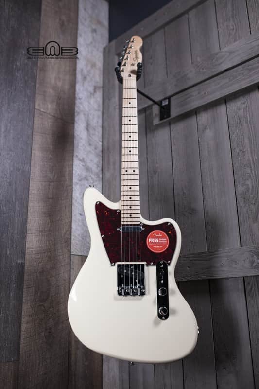 Squier Paranormal Offset Telecaster, Maple Fingerboard, Tortoiseshell Pickguard, Olympic White Electric Guitar 0377005505 image 1