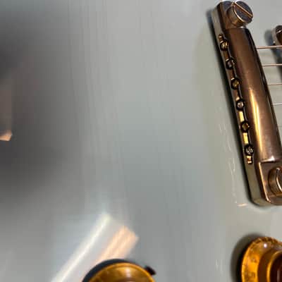 2025 Gibson Custom 1957 Chambered Les Paul M2M Murphy Lab Ultra Light Aged Frost Blue Top image 4