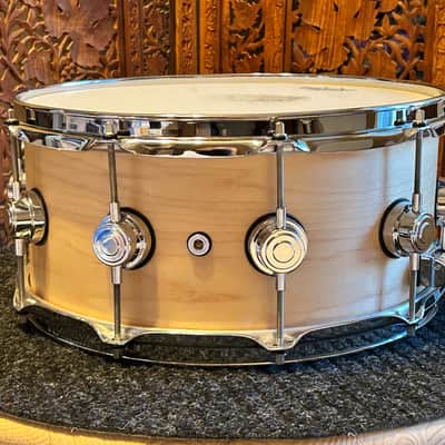 Drum Workshop DW Drums Collector's Series Natural Satin 10+6 Maple 6.5x14 snare drum image 3
