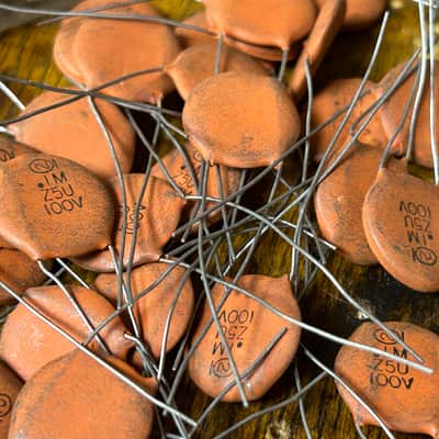 Sprague  Ceramic disc capacitor 0.1 New old stock for Stratocaster - Telecaster - Precision bass - Jazz bass image 4