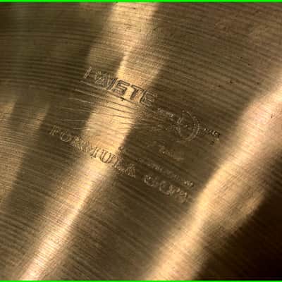 Paiste Formula 602 Seven Sound Set 7 20" Deep Ride from 1975 2353g (Who is E.C.??) image 5