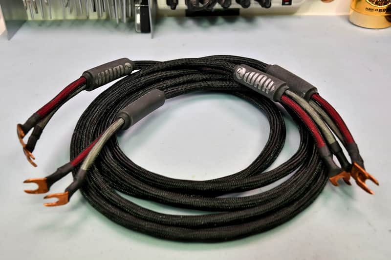 Zu Audio WAX 8' Pair of Audiophile Speaker Cables 2007 - Black image 1
