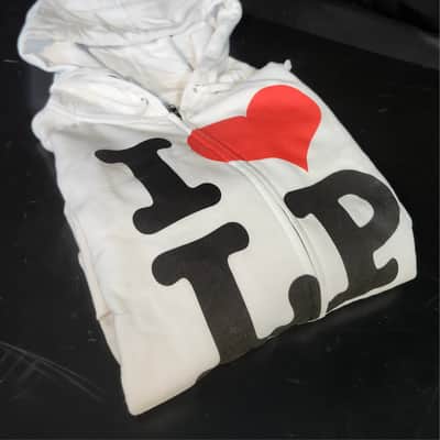 Latin Percussion LPWHIH-XL "I Heart LP" Hoodie, XL, White image 4