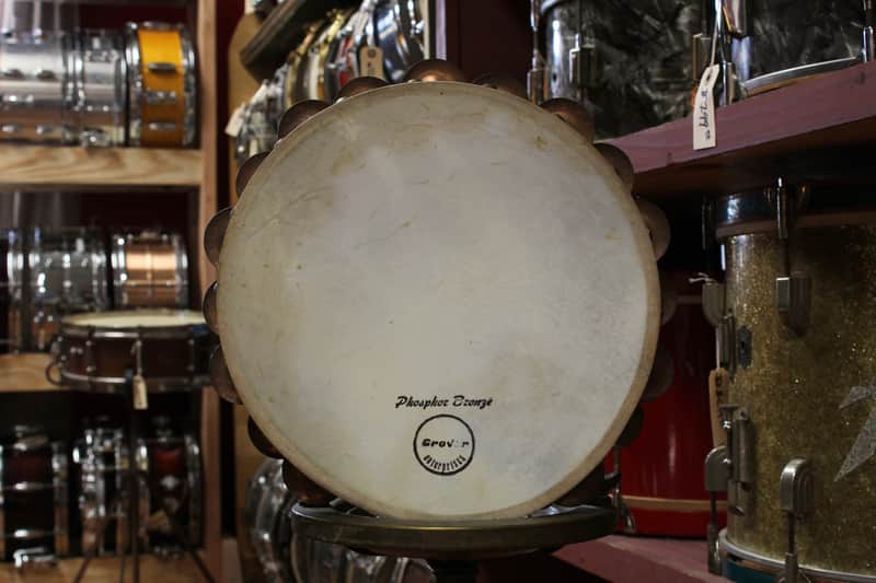 1990s Grover Phosphor Bronze Tambourine – 10.25" Double-Row image 1