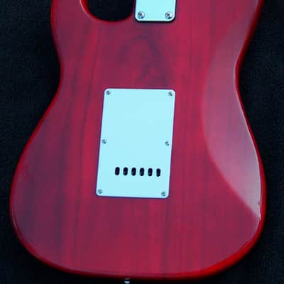 X-Light 6.2 lb. Cherry-Burst Stratocaster with Rosewood/Roasted Flame Maple Neck + 7 Sound Switching +Treble Bleed+ Working Bridge Tone+ Frets leveled, Crowned and Polished +Grover 406C Locking Tuners!! image 2