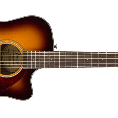 Fender  CC-140SCE Concert, Acoustic/Electric Guitar , Sunburst, with Hard Case image 1