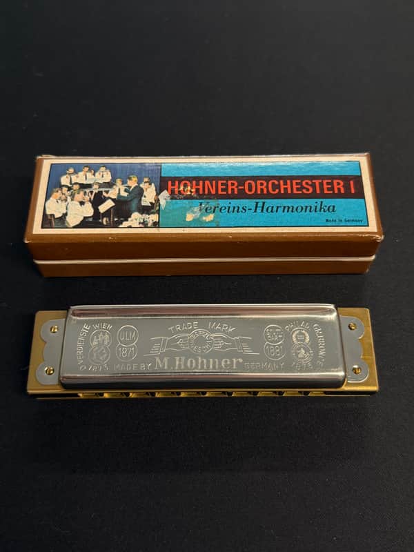 Vintage Hohner Orchester I Vereins-Harmonika Harmonica w/ Original Case – Made in Germany image 1