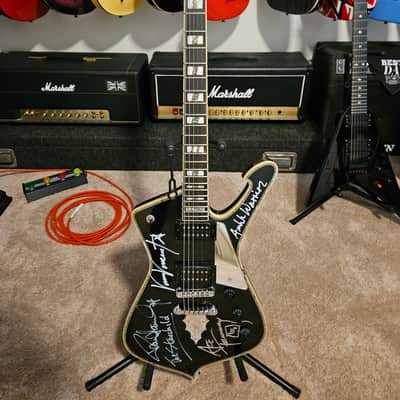 COA Signed by Paul Stanley, Ace Frehley, Vinnie Vincent, Ibanez PS120-BK Black image 2