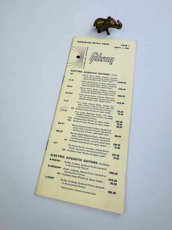 Gibson Price List – Original Dealer Retail Sheet 1967 image 1