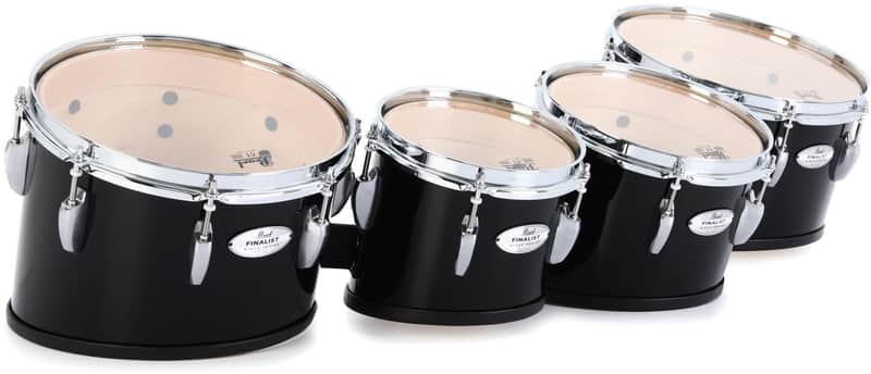 Pearl Finalist Marching Tenor Drums - 8/10/12/13 inch  Midnight Black image 1