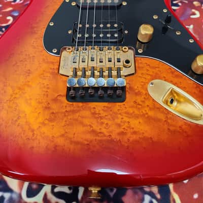 1984-1987 Fender Japan Stratocaster STR-75 E Serial - Birdseye Maple Veneer, Floyd Rose, MIJ Fujigen image 8