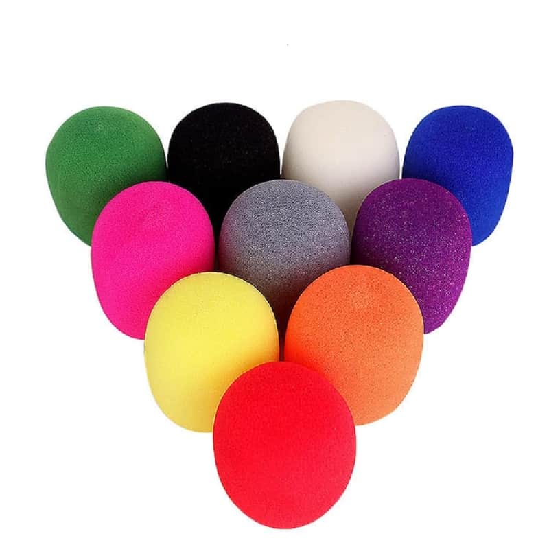 Microphone Cover, Thick Colorful Foam Mic Cover, Handheld Stage Microphone Windscreen, Reusable Foam Covers? Foam Micro Filter For Most Handheld Microphone For Karaoke Dj - 10 Pieces image 1