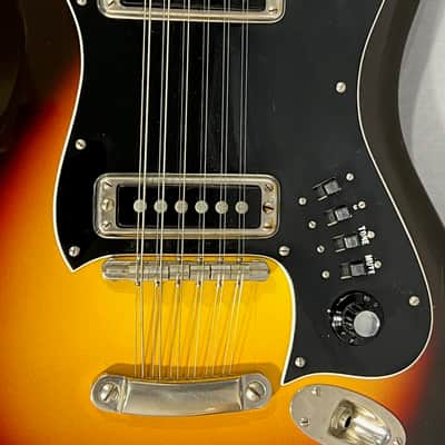 '60's Hagstrom 12 String Electric Solid Body Guitar - Sunburst image 11
