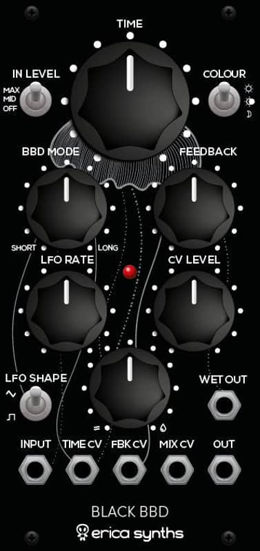 ERICA SYNTHS BLACK BBD DELAY : BRAND NEW :  [DETROIT MODULAR] image 1