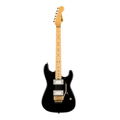 Charvel American Neo-Classic San Dimas SD1 HH FR Maple Fingerboard with Hardshell Gig Bag (Gloss Black) image 1