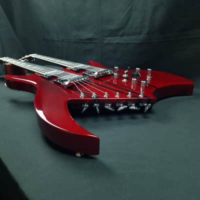 B.C. Rich Bich Legacy Double Neck 2009 Trans Red Made in Korea Rockfield Mafia pickups + OHSC image 11