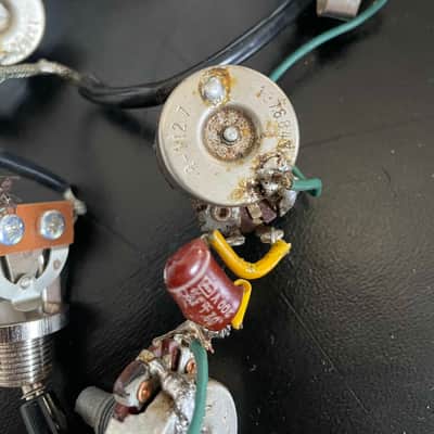 Gibson 1967 ES 335 SG Control Harness Volume Tone Pots Caps 3 Way and Jack 1960's image 2