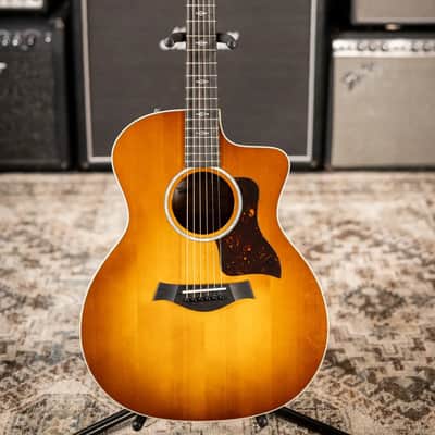 Taylor 214ce-K DLX Special Edition Grand Auditorium Acoustic/Electric Guitar - Honeyburst with Hardshell Case image 3