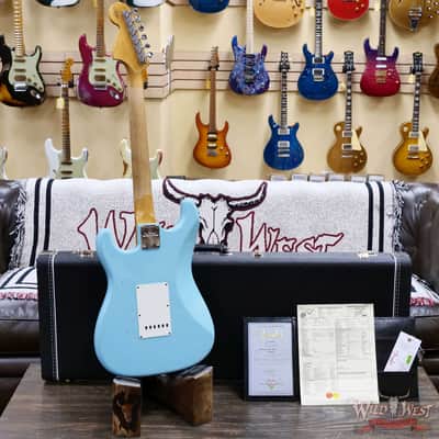 Fender Custom Shop 1969 Stratocaster Maple Neck with Rosewood Fingerboard Journeyman Relic Faded Daphne Blue 7.75 lbs image 10